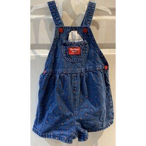 Vintage OshKosh B’Gosh Girls Shortalls Overalls Size 4T